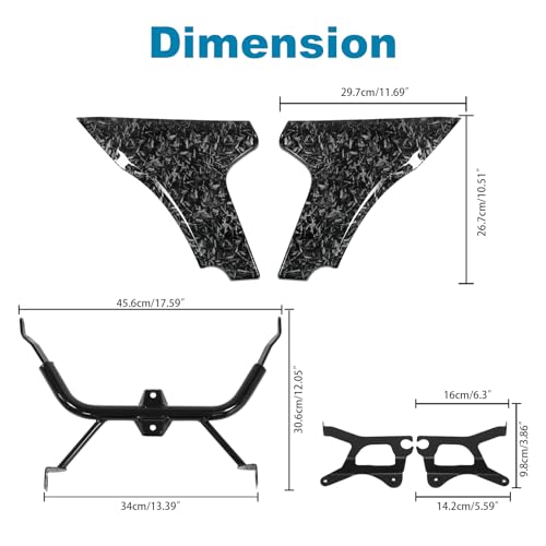 Side Fairing Panel Bracket Kit for Harley CVO Road Glide ST - color: Forge Carbon