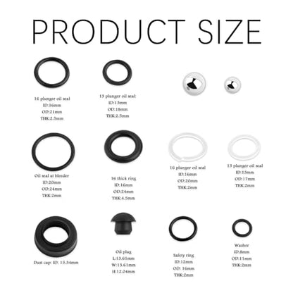 16PCS Hydraulic Jack Seal Kit with O Ring Seal,3 Ton Floor Jack Parts Kit