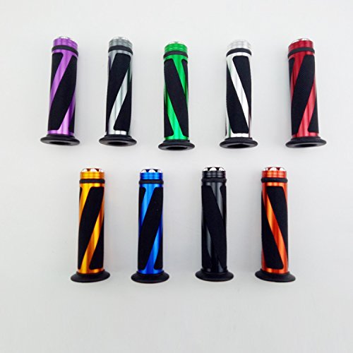 Universal Motorcycle Rubber Gel Handlebar Hand Grips for 7/8" Bar End Handle Bars Sports Bikes - color: Purple