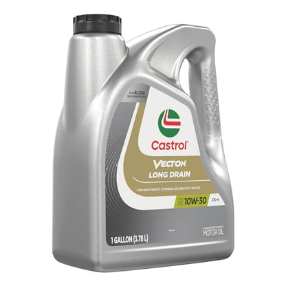 Castrol Vecton Long Drain 10W-30 CK4 Part Syn Diesel Engine Oil, 1GA, 3 Pk
