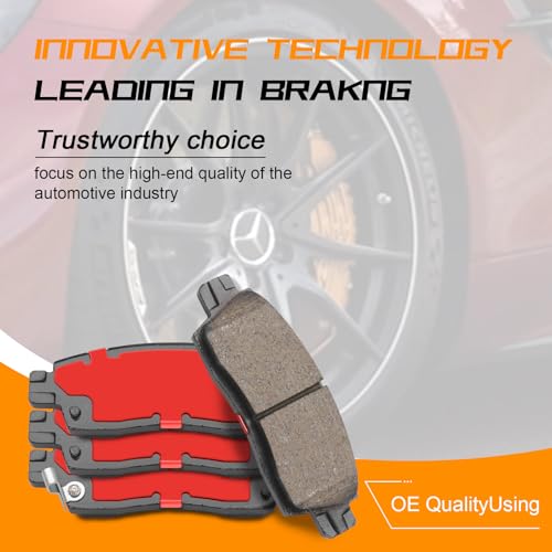 D883 Rear Ceramic Brake Pads Kit Fit For Buick Enclave 2008-2017, For Rainier 2004-2007, For Chevrolet SSR 2003-2006, For Trailblazer 2002-2009, For Trailblazer EXT 2002-2006 - size: HZ883H