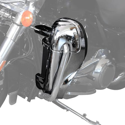 TCT-MOTORPARTS ABS Lower Vented Leg Fairings Glove Box Fits for Harley Touring Road King, Street Glide, Electra Glide, Ultra-Classic 1983-2013 - color: Chrome