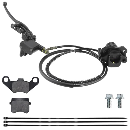PRO BAT Front Hydraulic Brake Kit with Extra Brake Pads Hand Brake Master - color: Black