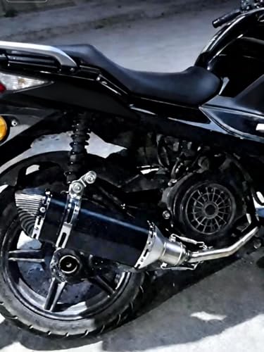 motorcycle muffler,front-section bracket，Stainless Exhaust Muffler System, Header Pipe Link Tube Compatible with GY6 Exhaust, GY6 150cc Exhaust &125cc, for Street Sport Motorcycles Scooters