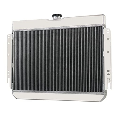Full Aluminum Radiator compatible with 1963-1968 Chevy Impala Bel Air Chevelle Caprice 4 Row Core Radiators - size: 4 Row Radiator
