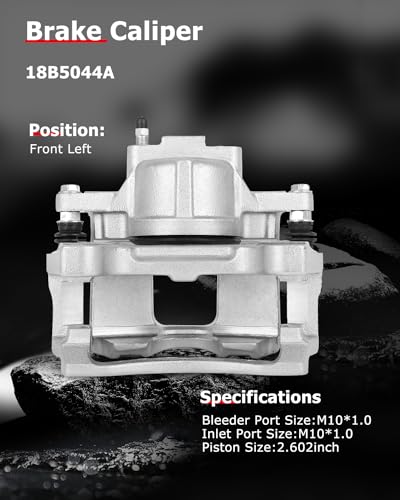 cciyu Front Left Disc Brake Caliper Assembly With Bracket 18B5044A - size: Front Left[18B5044A]
