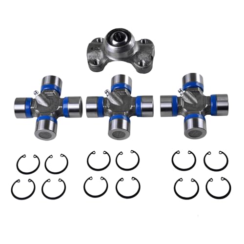 BestParts Front Driveshaft 3x Universal Joints with Spicers and CV Socket Rebuild Kit Compatible with Jeep Wrangler TJ Compatible with Cherokee XJ Replace 211355X 5-153X