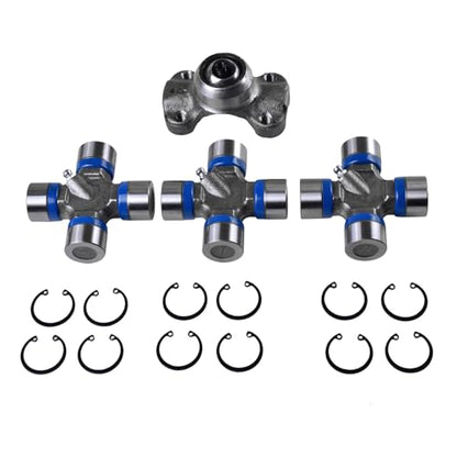 BestParts Front Driveshaft 3x Universal Joints with Spicers and CV Socket Rebuild Kit Compatible with Jeep Wrangler TJ Compatible with Cherokee XJ Replace 211355X 5-153X