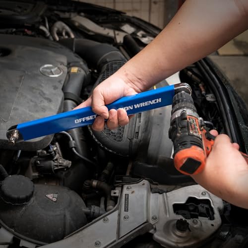 YoShin Ratchet Offset Extender Set,1/4",3/8",1/2" Square Drive Adapters - color: Blue