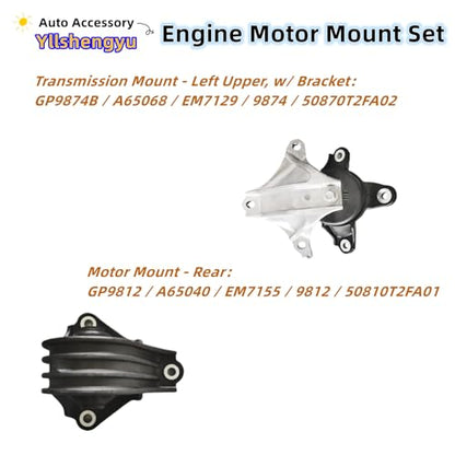 Engine Motor Mount Kit for 2013-2017 Accord 2.4L Automatic - size: Accord 2013-2017 L4 2.4L