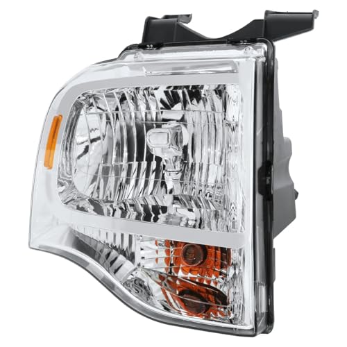 PENSUN Headlights for Ford Expedition 2007-2014,Halogen, Chrome, Passenger - size: passenger side