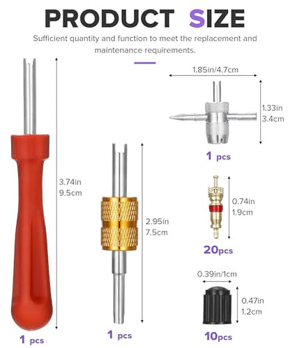 Valve Stem Removal Tool,Car Accessories Universal Valve Stem Tool,Automotive Tire Valves Tools,Suitable for Cars,Trucks,Motorcycles,Bicycles,Tractors,Lawn Mowers,ATVs,Electric Motors