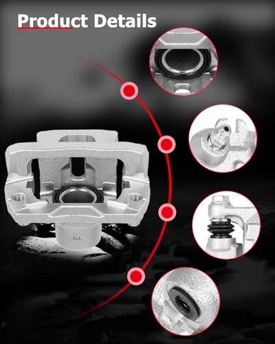cciyu Rear Left Disc Brake Caliper Assembly With Bracket 18B5043 - size: Rear Left[18B5043]