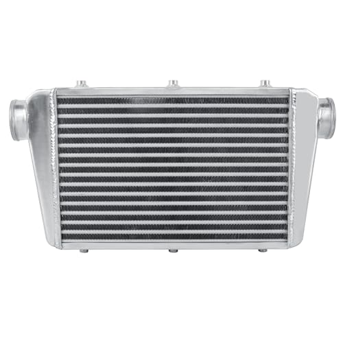 Universal Intercooler 24''x13''x3.3" Front Mount Intercooler 3'' Inlet and Outlet Aluminum Turbo Intercooler Direct Replacement for Any Turbo Charger system - size: 24''x13''x3.3" 3''