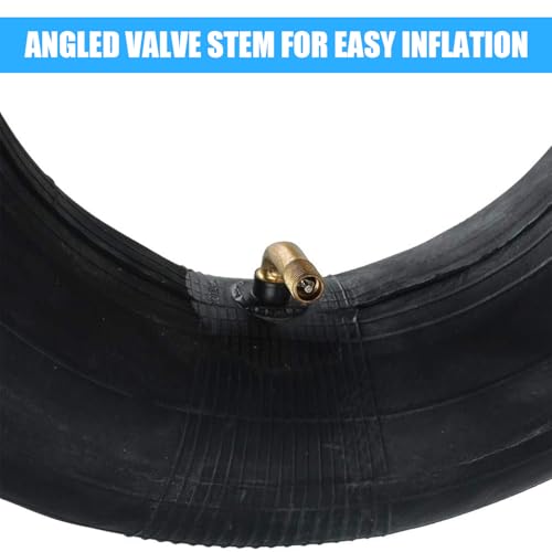 (2 PACK) 4.10/3.50-4 Inner Tube with TR-87 Bent Valve Stem,Replacement for Hand Trucks, Dolly, Lawn Mowers, Wheelbarrows, Generators, Utility Carts - size: 4.10/3.50-4