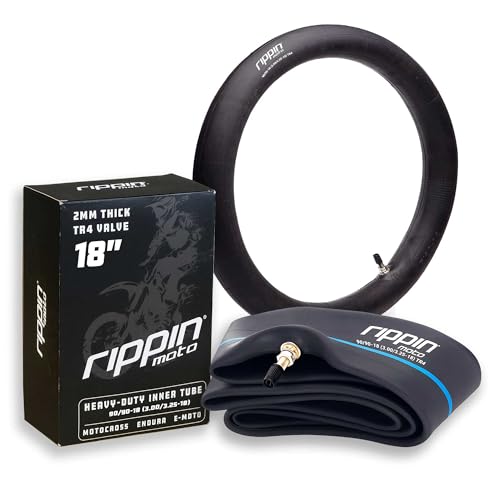 Rippin Moto 80/90-18 (3.00/3.25-18) Motorcycle Inner Tube, 2mm, TR4 Valve