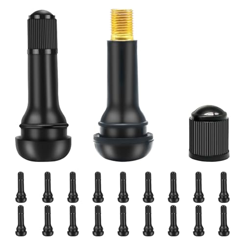 20PCS TR414 Tubeless Valve Stem Rubber Snap Black Standard Length Replacement for Automotive Rim Holes Standard Vehicle Tires DD008-414 - size: TR414