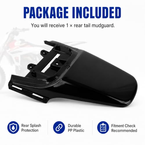 PSLER Motorcycle Rear Mudguard Fit for CRF50 XR50 110 125CC Dirt Pit Bikes