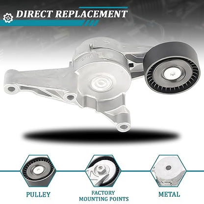 IRONTEK 03G903315C Belt Tensioner Pulley Assembly fit for Volkswagen 2005-2007 Jetta #38436 49400 V101695 - size: 03G903315C