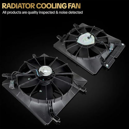 620-232 620-233 AC Condenser Cooling Radiator Fan Assembly Fits for 2003-2006 Honda Element 2.4L for 2002-2006 Honda CR-V 2.4L 19015PZDA01 19030PZDA01 - size: CR-V 2.4L 2002-2006, Element 2.4L 2003-2006