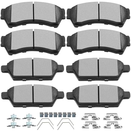 SCITOO Ceramic Brake Pads Kits,8pcs Brakes Pads Set For Ford Fusion 2006-12 - size: Front D1164 & Rear D1161