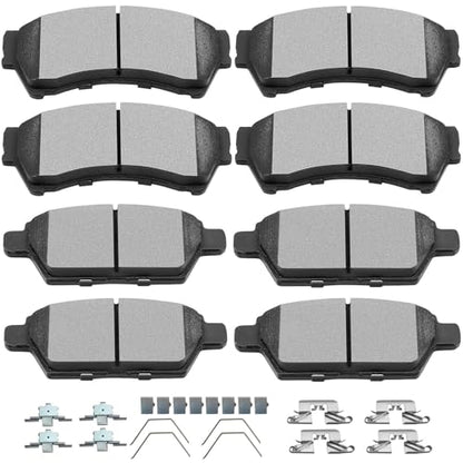 SCITOO Ceramic Brake Pads Kits,8pcs Brakes Pads Set For Ford Fusion 2006-12 - size: Front D1164 & Rear D1161