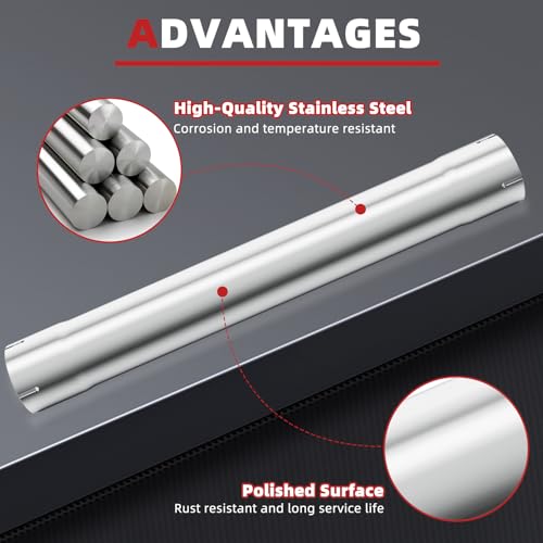 LCGP 5" Muffler Straight Pipe Stainless Steel 30" Long Straight Exhaust Pipe - size: 5 Inch without Clamps