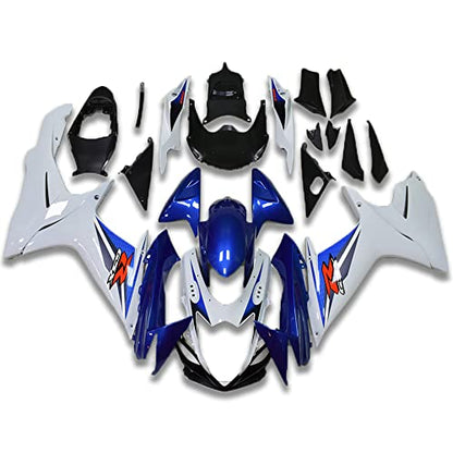 YTL Blue white Full Fairing Fit for Suzuki 2011-2026 GSXR 600/750 - color: 019 Blue white