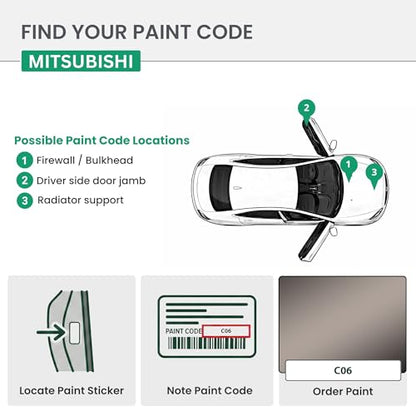 ERA Paints - C06 - Quartz Brown Metallic for MITSUBISHI Exact OEM Color Match Automotive Touch Up Paint for Cars - Spray Paint with Premium Spray Nozzle - Pro Kit - Made in USA - style: Spray - Pro Kit