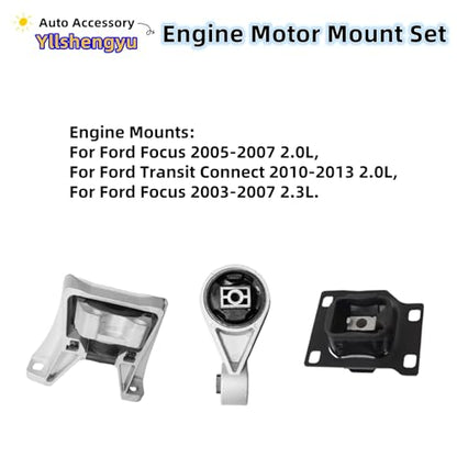Engine Motor Mount Kit for Ford Transit Connect 2010-2013 2.0L - size: Focus 2003-2007 2.0L/2.3L