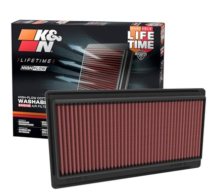 K&N High-Flow Original Lifetime Engine Air Filter: Increase Power: Premium, Washable: Compatible with 2022-2026 Acura/Honda: MDX, Passport, Pilot, 33-5117