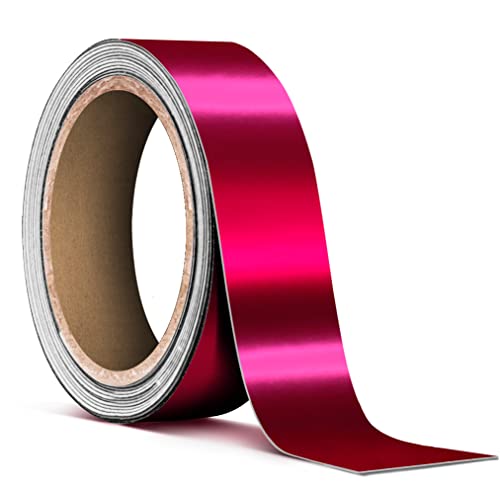 VViViD Satin Chrome Pink Air-Release Adhesive Vinyl Pinstripe Tape Roll (1 Inch x 20ft) - size: 1” x 20ft