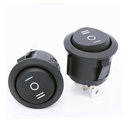 TWTADE / 4Pcs Momentary Boat Rocker Switch 3 Pin 3 Position(ON)-Off-(ON) SPDT Mini Car Auto Boat Round Rocker Toggle Switch 6A 250VAC/10A 125VAC KCD1-5-123 - size: (ON)/Off/(ON) - KCD1, style: Round