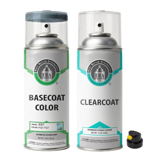 ERA Paints - PQ7/TQ7 - Gunmetal Pearl for JEEP Exact OEM Color Match Automotive Touch Up Paint for Cars - Spray Paint with Premium Spray Nozzle - Essential Kit - Made in USA - style: Spray - Essential Kit