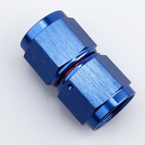 AC PERFORMANCE -8 AN Female to -8 AN Female Straight Swivel Coupler Union Fitting Adapter Aluminum Blue - color: Red Blue 0, size: 8AN