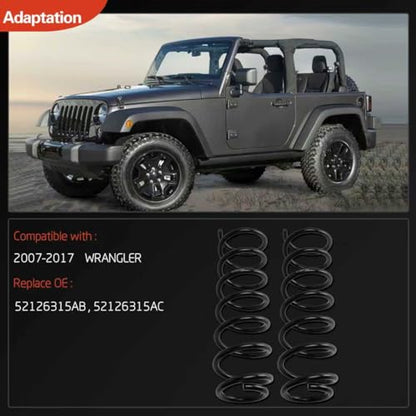 Front Left & Right Suspension Coil Spring Set Compatible with Wrangler - size: 2007-2017 Wrangler 3.6L 3.8L