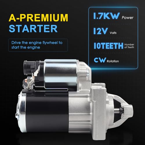 10910 New Starter Motor Replacement for 14-20 Chevrolet Silverado 1500 Suburban Tahoe, GMC Sierra 1500 Yukon Savana, Cadillac Escalade, Express Van 2500 3500 V6 V8 4.3L 5.3L 6.2L OE#: 12655055 - color: 10910