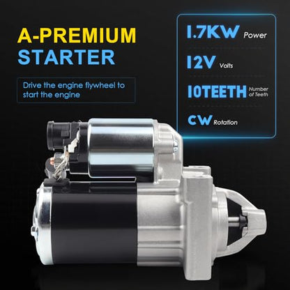 10910 New Starter Motor Replacement for 14-20 Chevrolet Silverado 1500 Suburban Tahoe, GMC Sierra 1500 Yukon Savana, Cadillac Escalade, Express Van 2500 3500 V6 V8 4.3L 5.3L 6.2L OE#: 12655055 - color: 10910