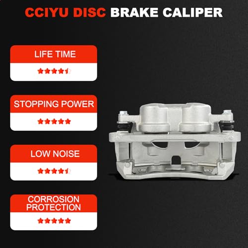 cciyu Front Left Disc Brake Caliper Assembly With Bracket 18B5173 - size: Front Left[18B5173]