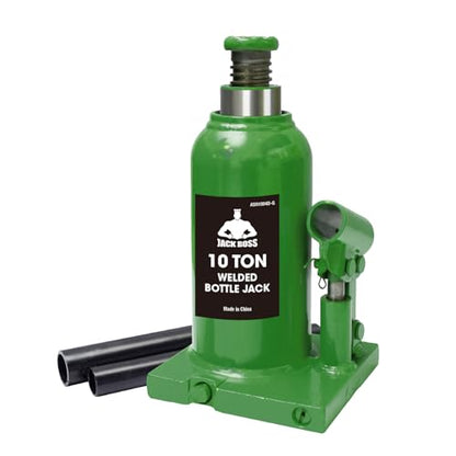 Jack Boss Bottle Jack 10 Ton (20,000 LBs) Hydraulic Car Jack, Fit for Auto Truck Repair and House Lift, Green - color: Green, size: 10 TON
