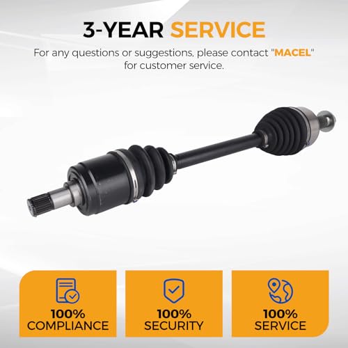 PAROD 664256 CV Axle Assembly Fit for 2007-2014 CR-V, 2015-2017 Honda Accord 2.4L L4; Manual Trans Front Left Driver Side - size: Front Driver Side