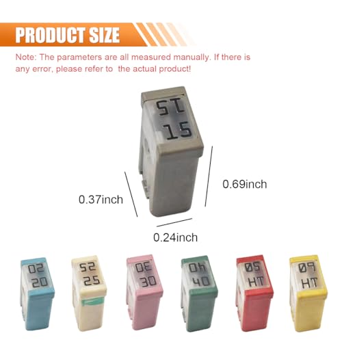 14PCS Mini Slotted Automotive MCASE Shaped Cartridge Fuse Kit - size: 14PCS