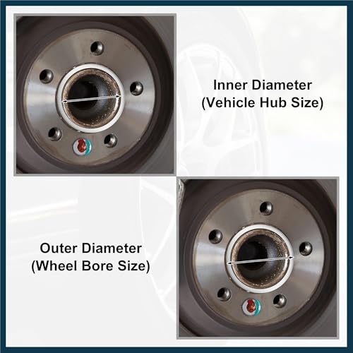 4pcs 66.6 to 64.1 mm Aluminium Alloy Car Hub Centric Rings Wheel Bore Spacer Automotive Parts
