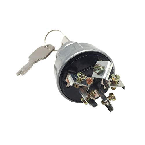 272041 Ignition Switch for Hyster 2394129 Clark D147482 Daewoo Forklift 108066, Silver, Ignition, Manual