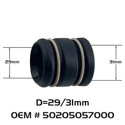 29/31mm Expansion Chamber to Silencer Coupler Seal and Spring Kit for 200 250 300 cc KTM Euro Type 2-Stroke Exhaust Seal Kit for KTM SX, Husqvarna TC TE, & GasGas MC Models Using OEM 50205057000