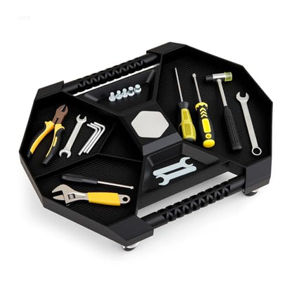 Goplus Rolling Tool Tray, Under Car Magnetic Moving Tray with 4 Swivel Casters, 55 LBS Capacity Caddy Tray, Tool Tray Creeper for Garage, Workshop, Automotive Repair, Mechanics - size: 20.5" x 16.5" x 4"