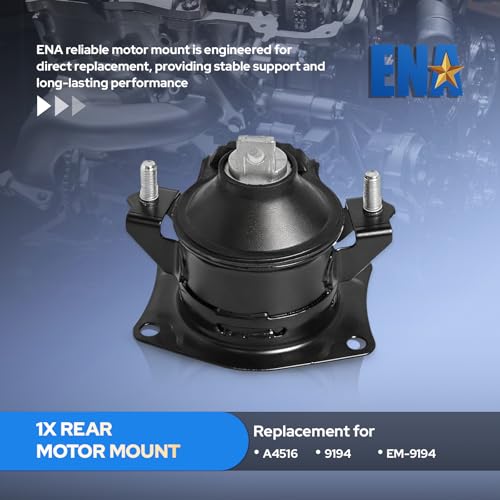 ENA Engine Motor and Trans Mount Set of 6 Compatible with Honda 2003 2004 2005 2006 2007 Accord 2.4L Automatic Trans Replacement for A4526HY A4517 A4516 A4510 A4509 A4542