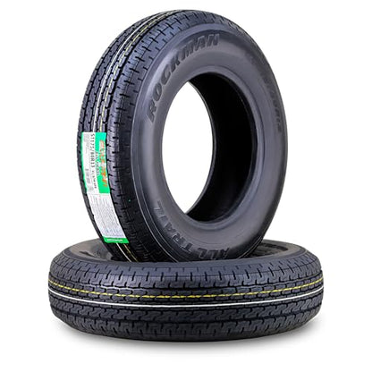 ROCKMAN Trailer Tire ST175/80R13 6-Ply LR C 91M Steel Belted Radial, Set2 - size: ST175/80R13/6PR