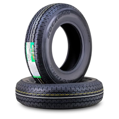 ROCKMAN Trailer Tire ST175/80R13 6-Ply LR C 91M Steel Belted Radial, Set2 - size: ST175/80R13/6PR