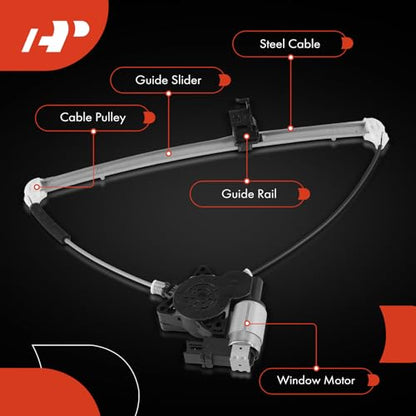 A-Premium Rear Driver Side Power Window Regulator with Motor (6-Pin) - style: Rear Driver (LH)